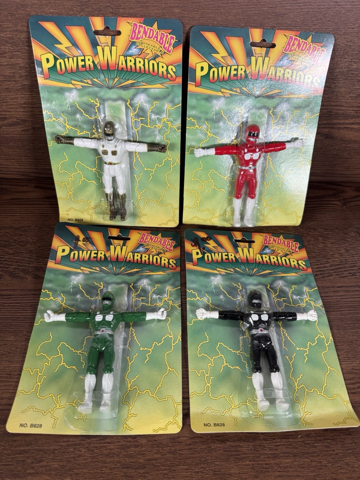 Power warrior ko MMPR bendable figure White Red Black Green Warriors Lot