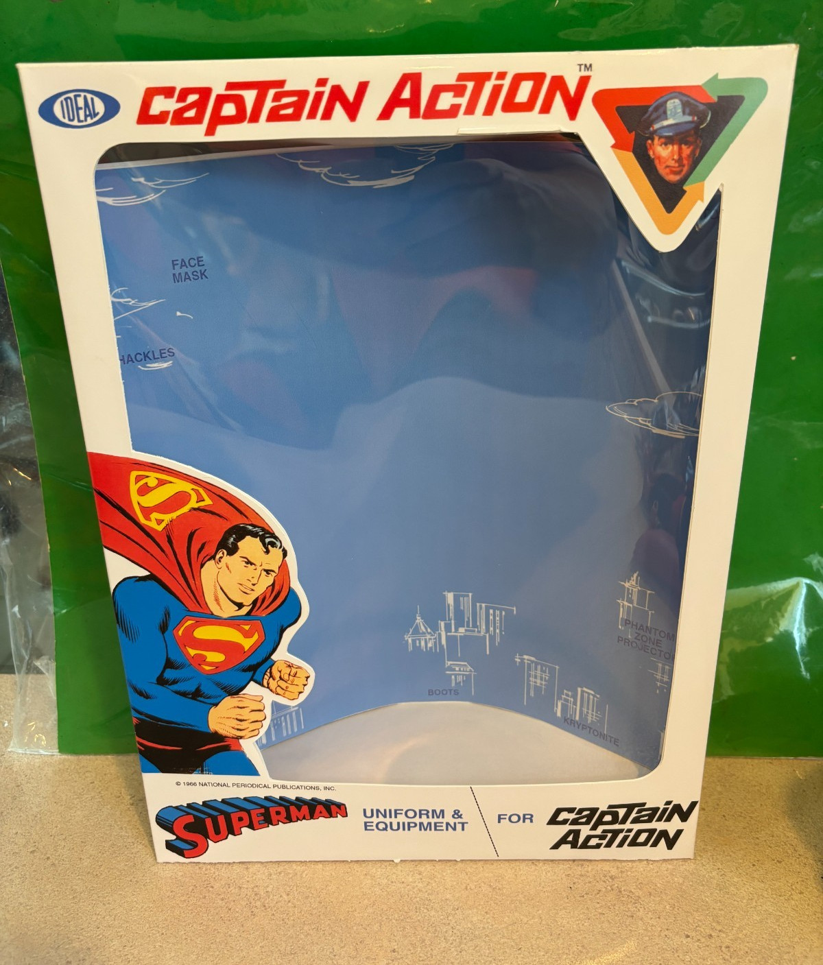IDEAL CAPTAIN ACTION Superman Reproduction BOX for 12″ Figure