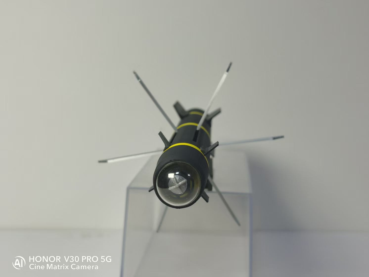 US Army AGM114 Hell fire missile Model+BASE Teaching Aid Prop Desk Ornament 40cm