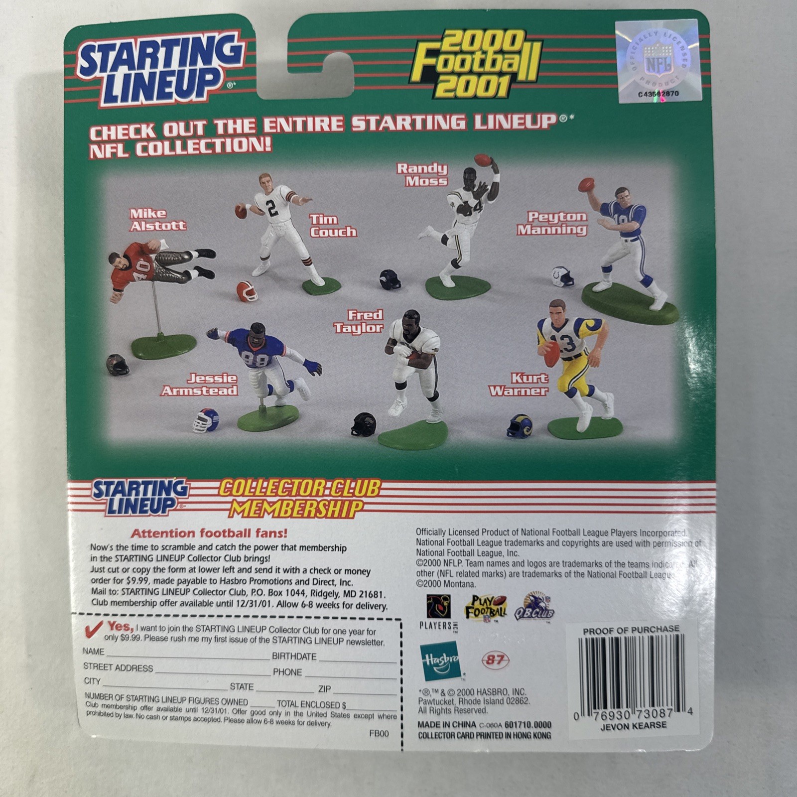 Starting Lineup Jevon Kearse Football 2000 – 2001 Tennessee Titans New