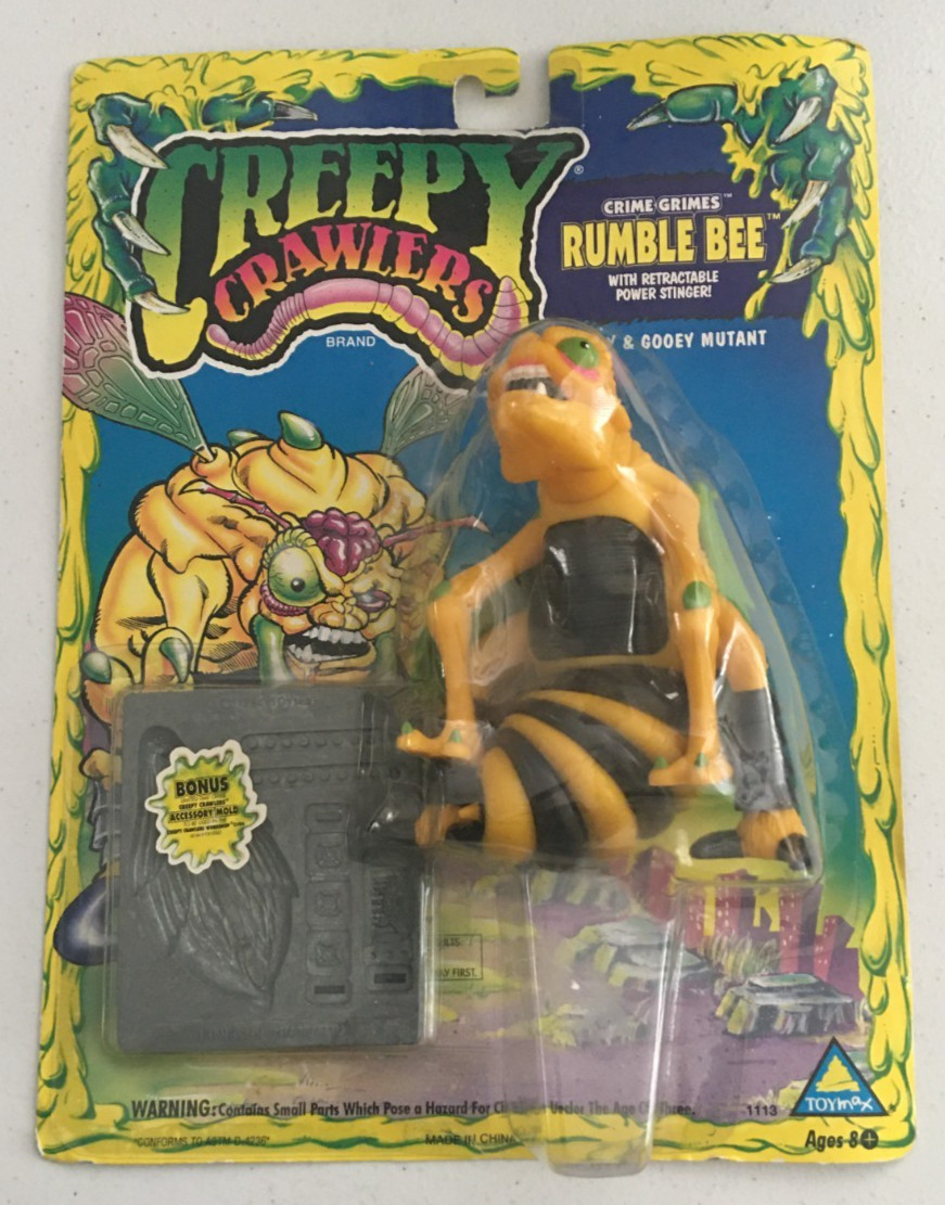 Vintage 1994 Toymax Creepy Crawlers RUMBLE BEE Figure NEW IN PACKAGE