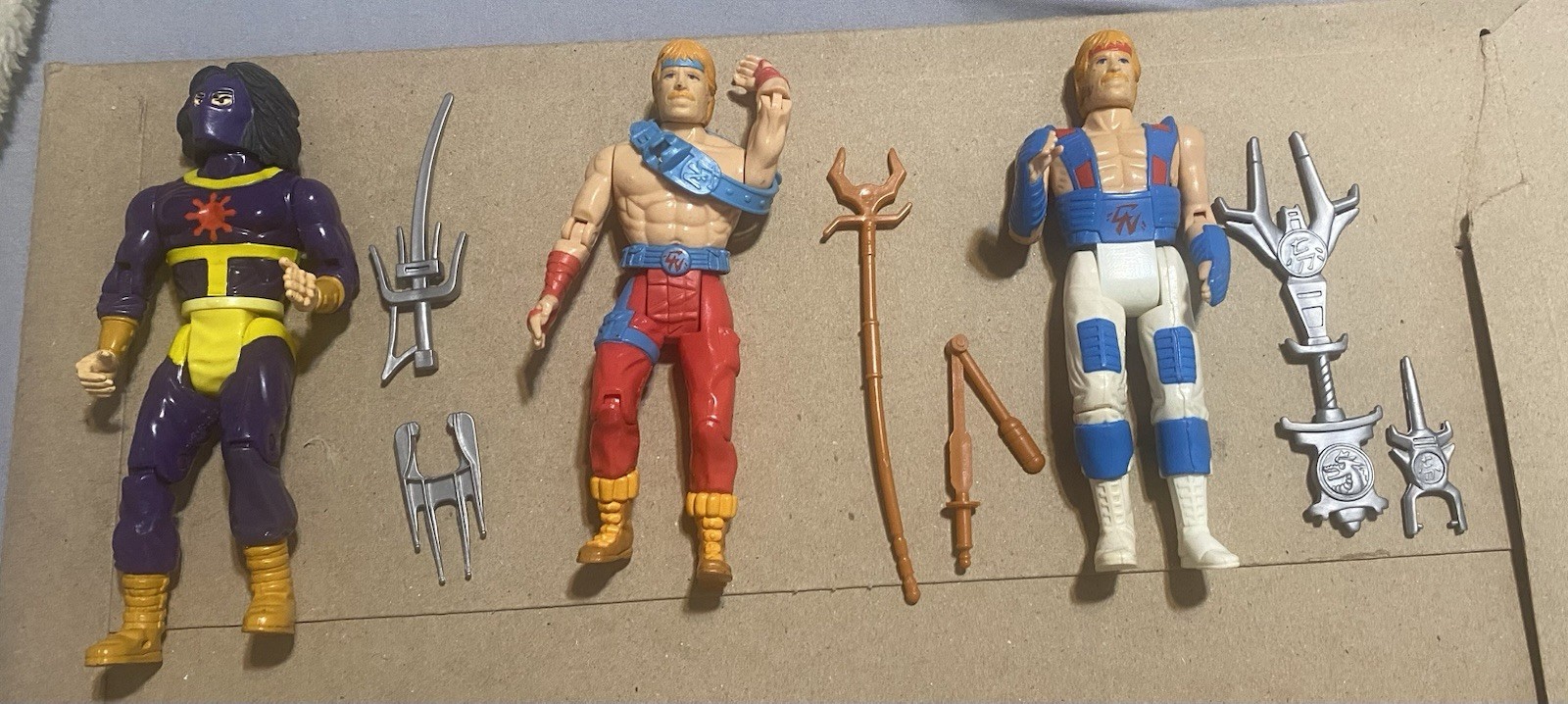 Chuck Norris Karate Kommandos 3 Figure Lot Vintage Complete