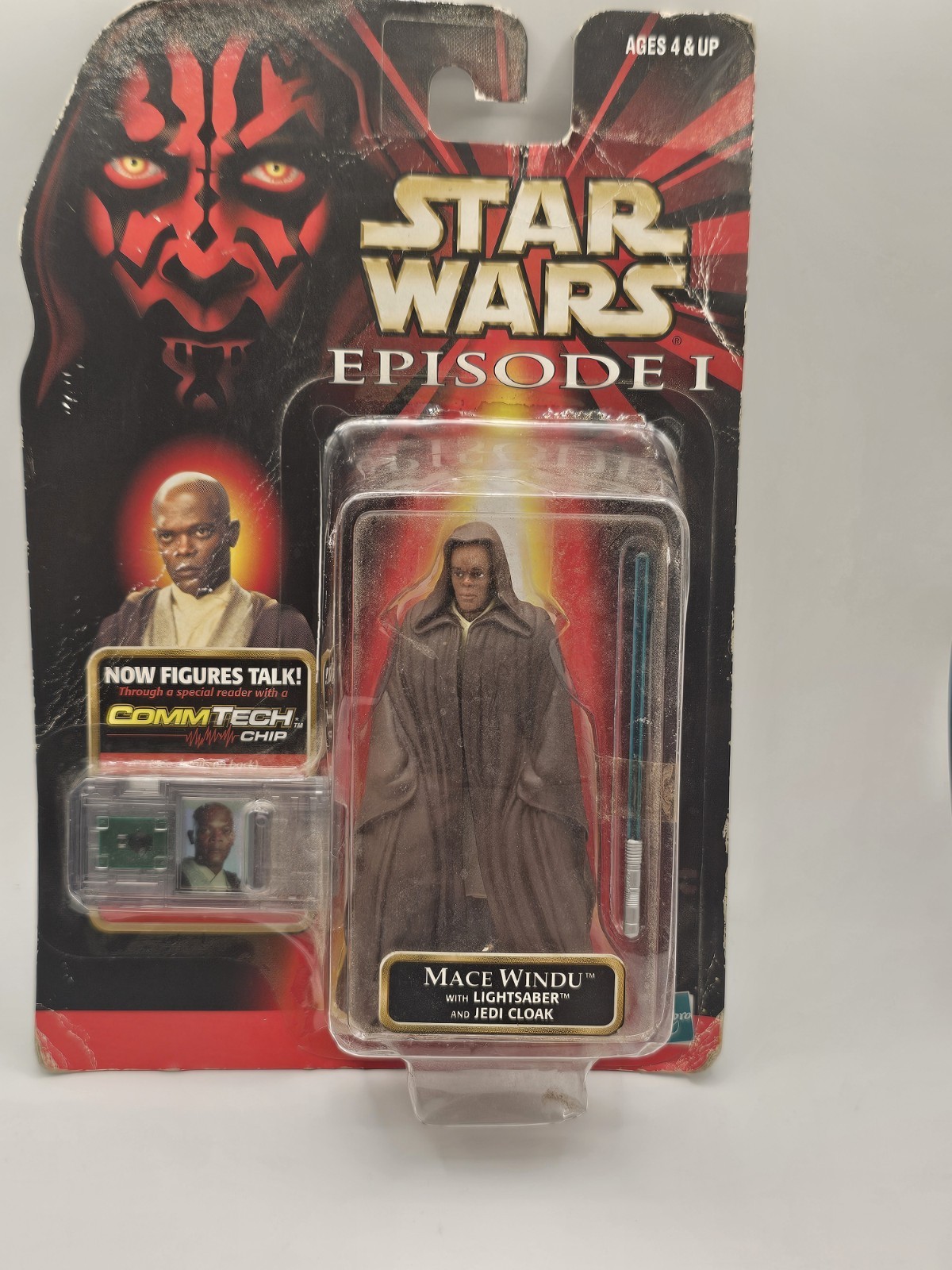 Mace Windu Action Figure Hasbro Star Wars Episode 1 3.75 Inch CommTech