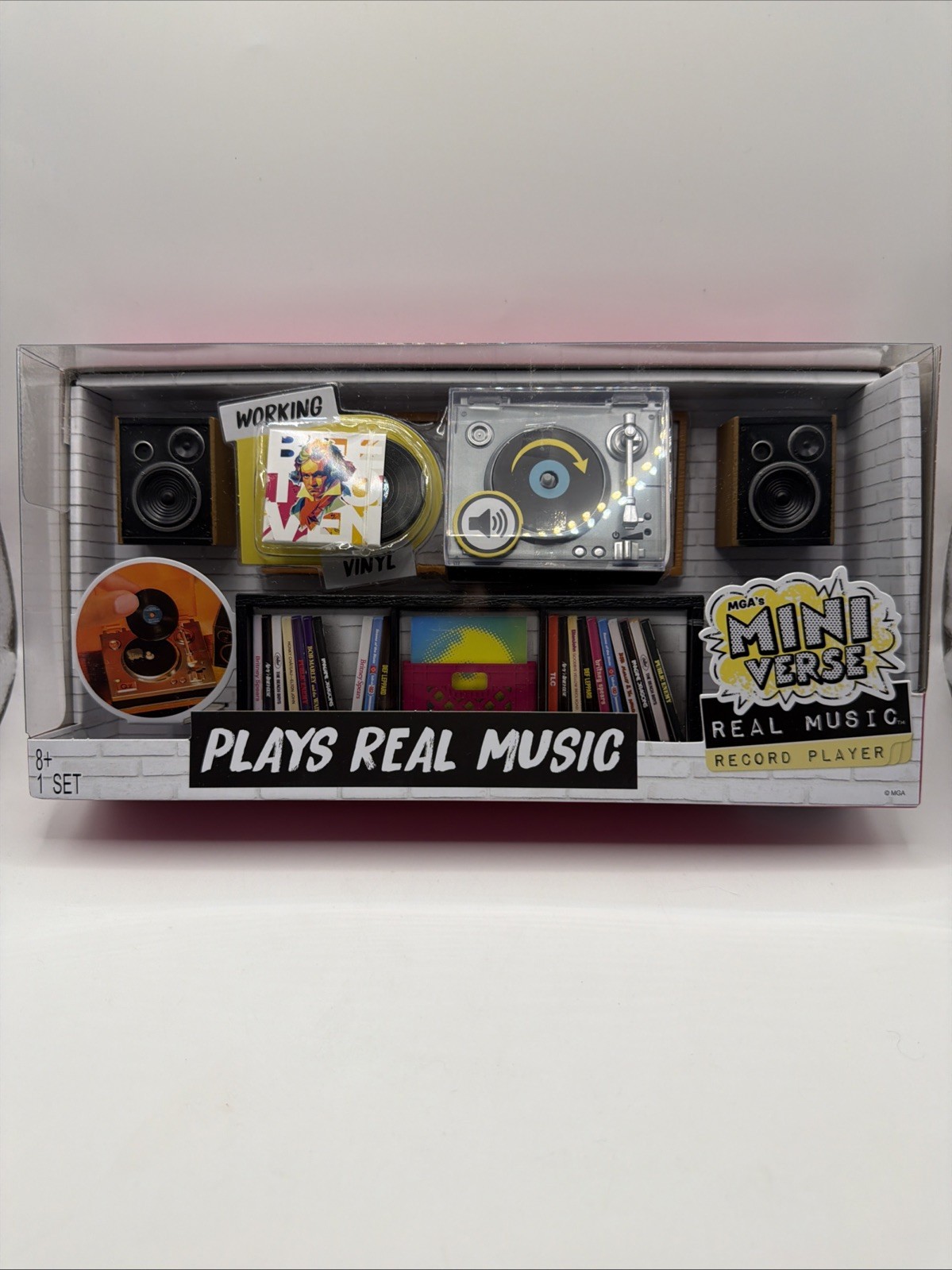 MGA’s Miniverse Real Music Record Player Mini Collectibles Mini Playable Record