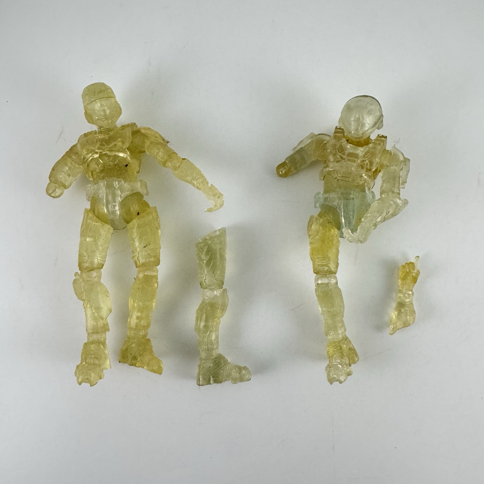 Halo Active Camouflage 2x Figures 2008 FOR PARTS See Photos! Fast Ship!