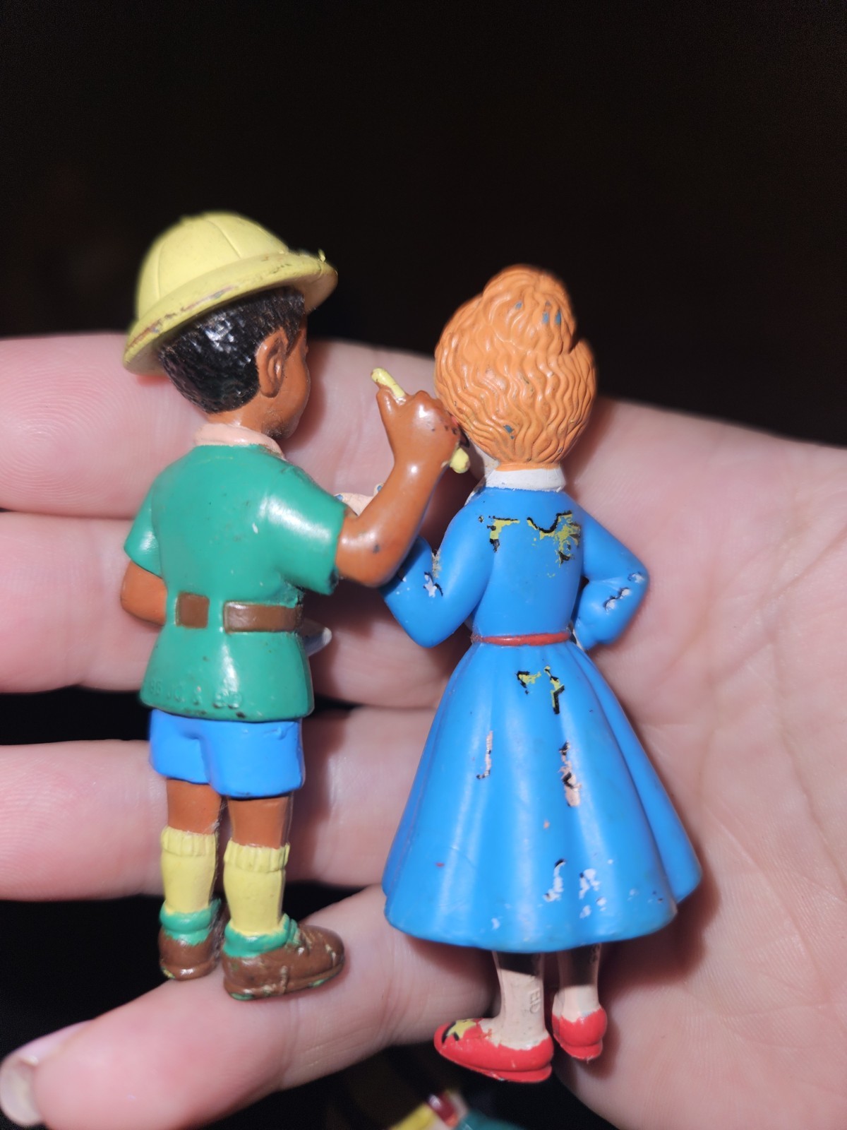 Vtg Magic School Bus PVC Toy Figures Scholastics Tim & Mrs. Frizzle 1995 Loy