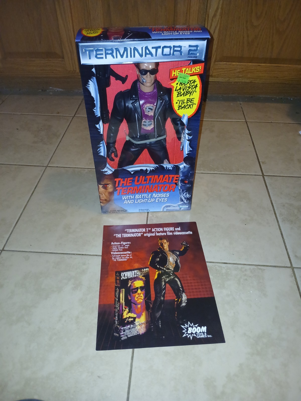 1992 Kenner Talking Terminator 2 Sealed MIB With Orig Rare Toy Fair Press Sheet