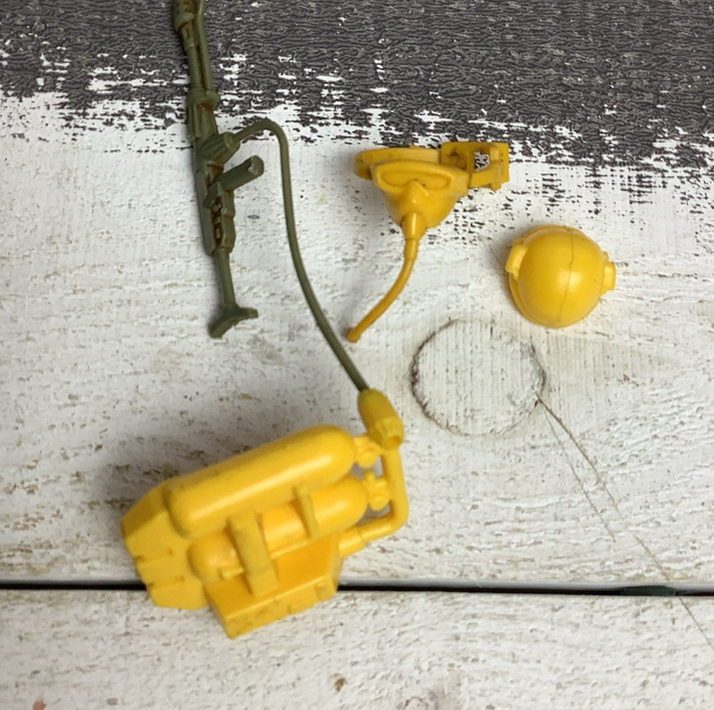 Vintage GI Joe Blow Torch Mask, Helmet, Tank And Gun Only 1984