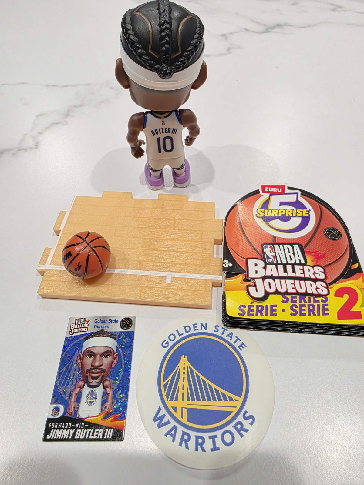 ZURU NBA BALLERS SERIES 2 JIMMY BUTLER WHITE JERSEY Golden State Warriors