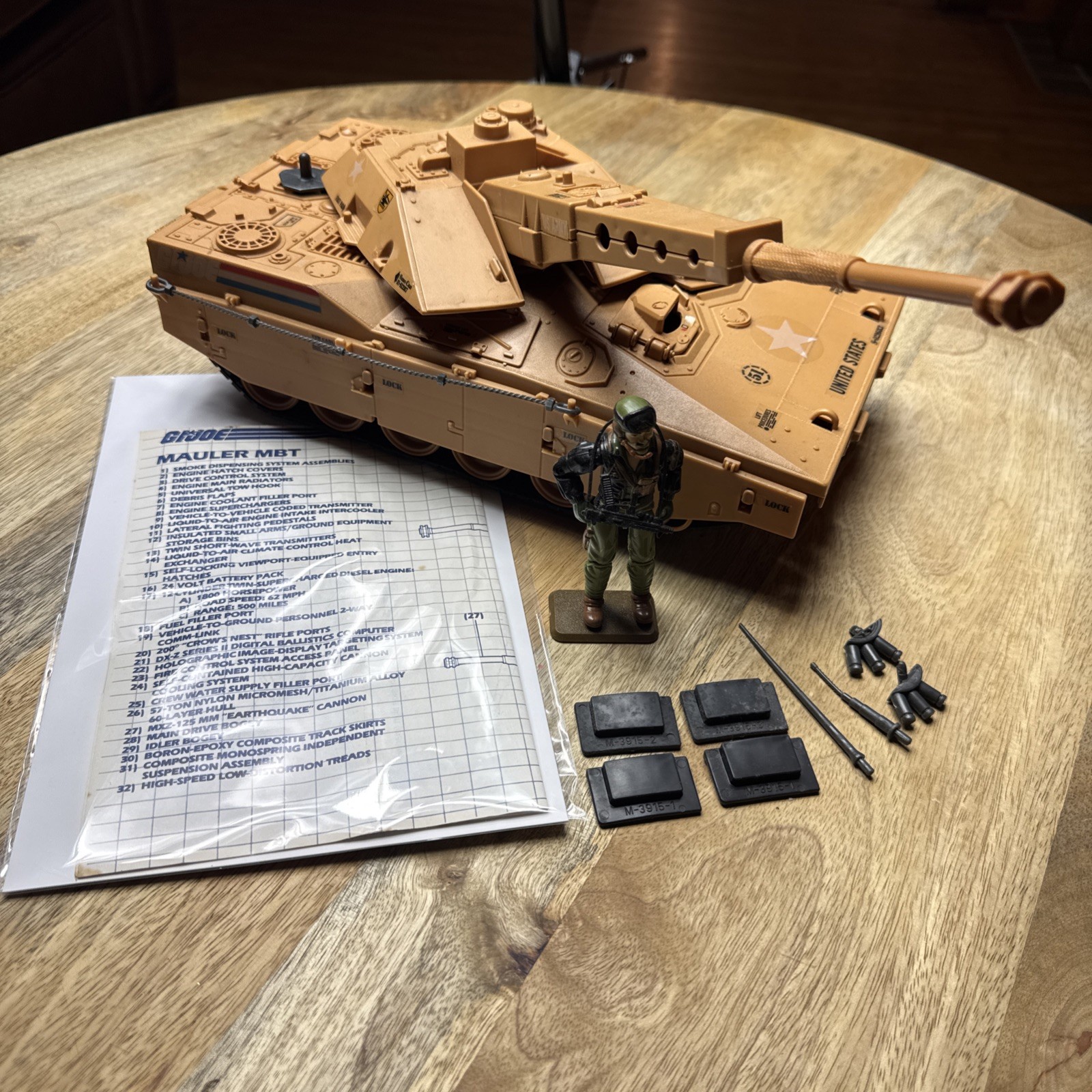 G.I. Joe Mauler MBT Tank Complete Heavy Metal with Authentic MIC Microphone ARAH