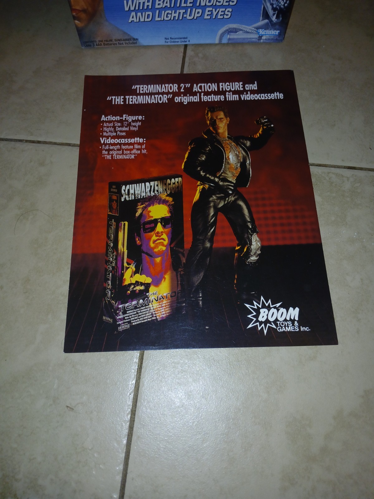 1992 Kenner Talking Terminator 2 Sealed MIB With Orig Rare Toy Fair Press Sheet