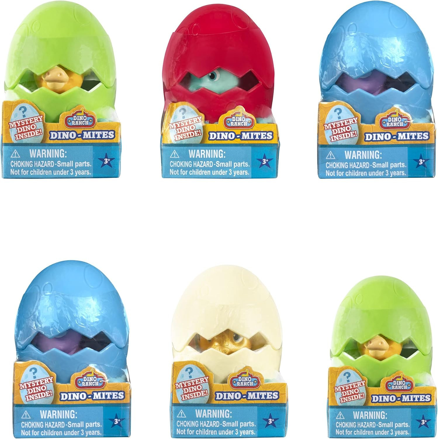 Dino Ranch 6 Bundle Pack Dino-Mite Blinds – Six 2.5” Egg Collectible Blind Dino-