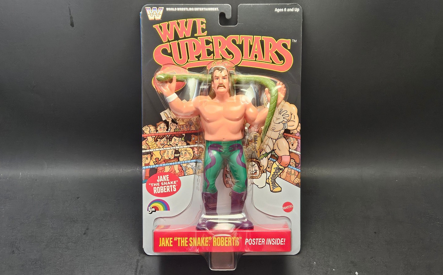 LJN WWE Superstars Retro Jake The Snake Roberts Wave 3 Black Card 2026 +++++++++