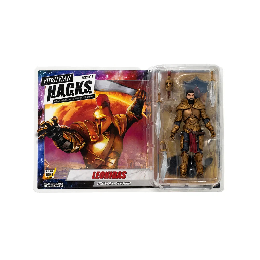 Leonidas v3 Vitruvian Hacks Action Figure 3 3/4″ Boss Fight Studio 1:18 Scale