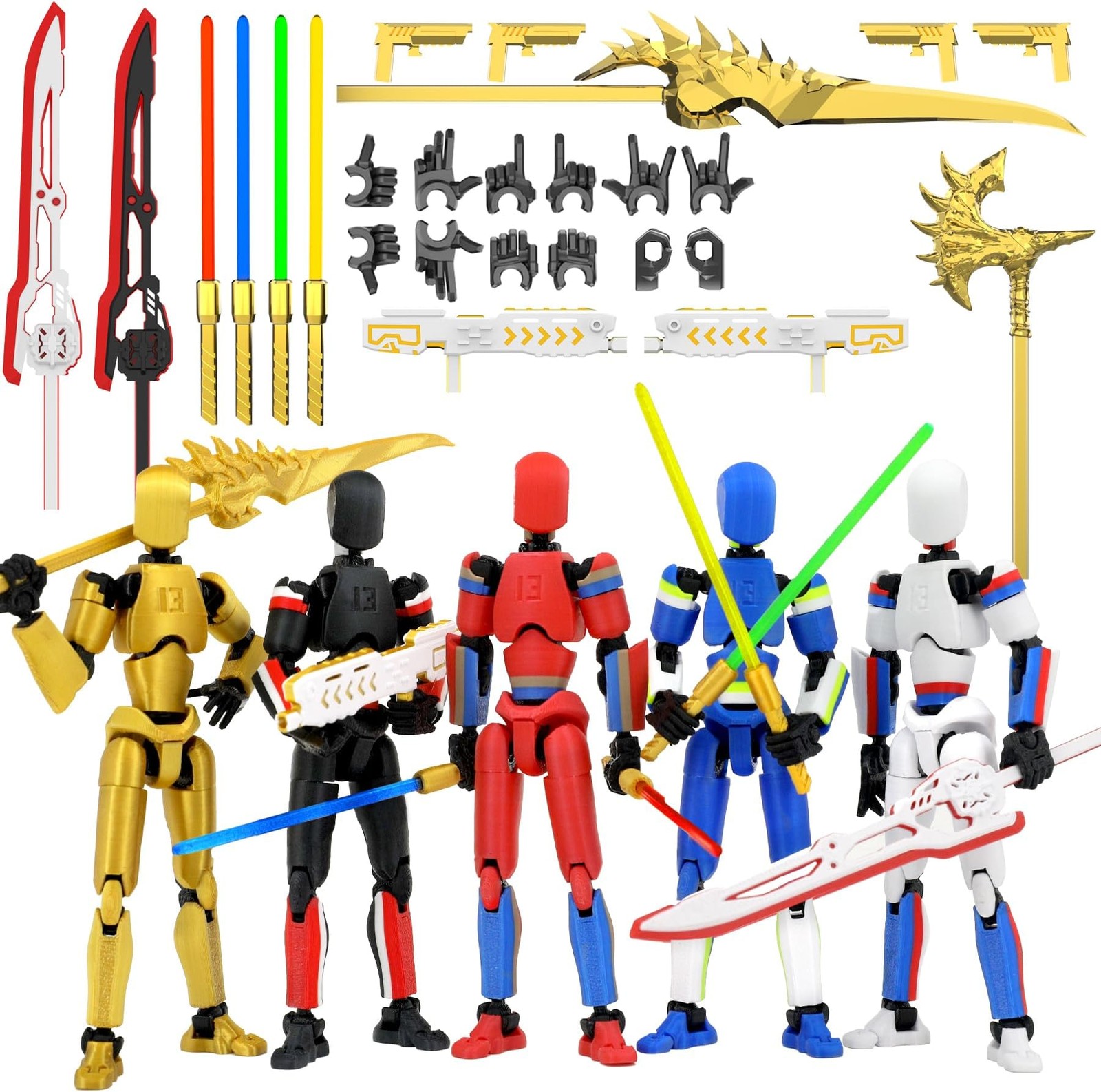 5-Pack Titan 13 Action Figure Already Assembled, Multi-Colored Titan 13 Actio…