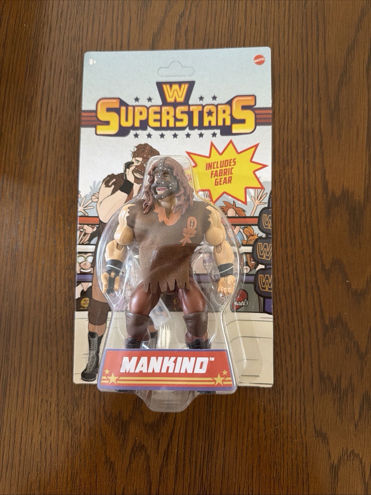 WWE Mattel Wrestling Figure Superstars MANKIND NIB Series 3 Unpunched Foley