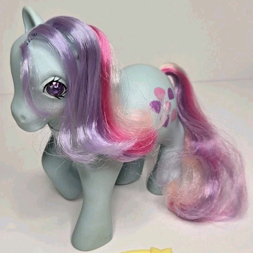 VTG My Little Pony 1986 G1 Sweet Stuff Twinkle Eye Pony Yellow Star Comb Ribbon