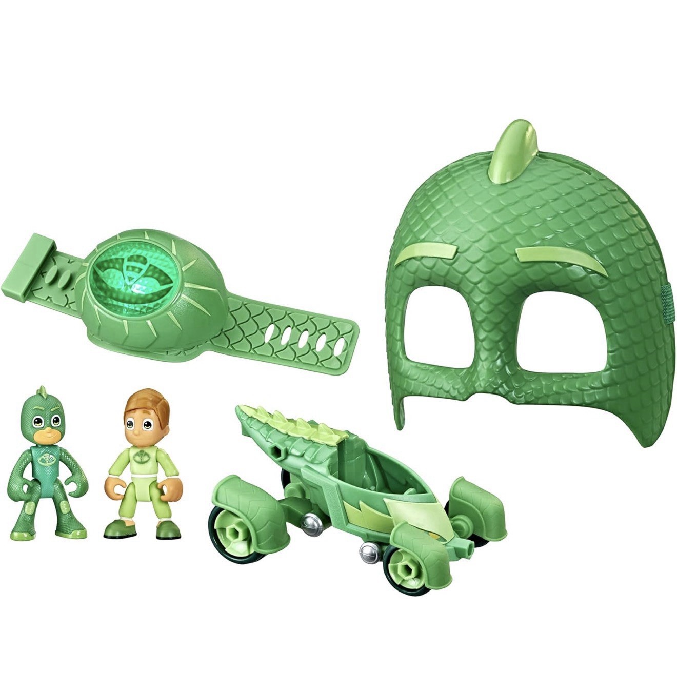 PJ Masks Power Pack Toy Includes 1 Figure, Vehicle, Wristband, Mask – Gekko