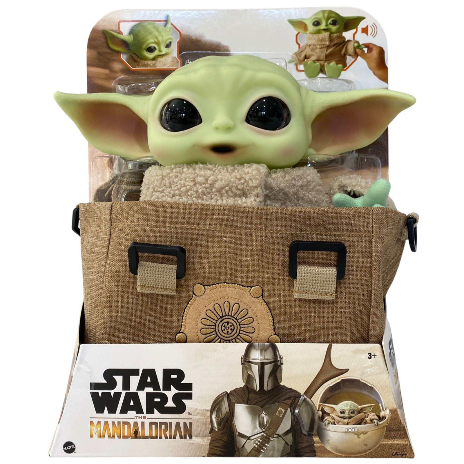 Star Wars Grogu baby Yoda, 11″ The Child from The Mandalorian with Satchel HBX33