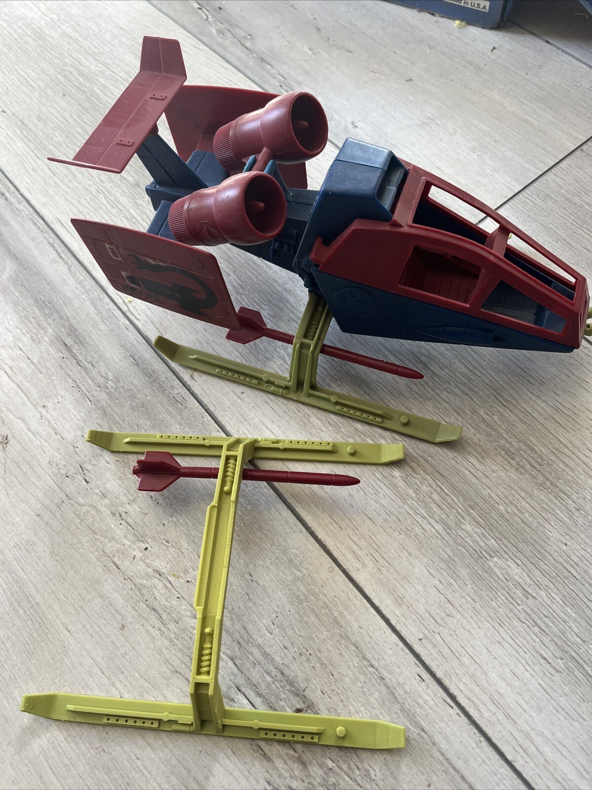 GI Joe Air Assault Sky Hawk Landing Skids Replacement 3D Printed Green