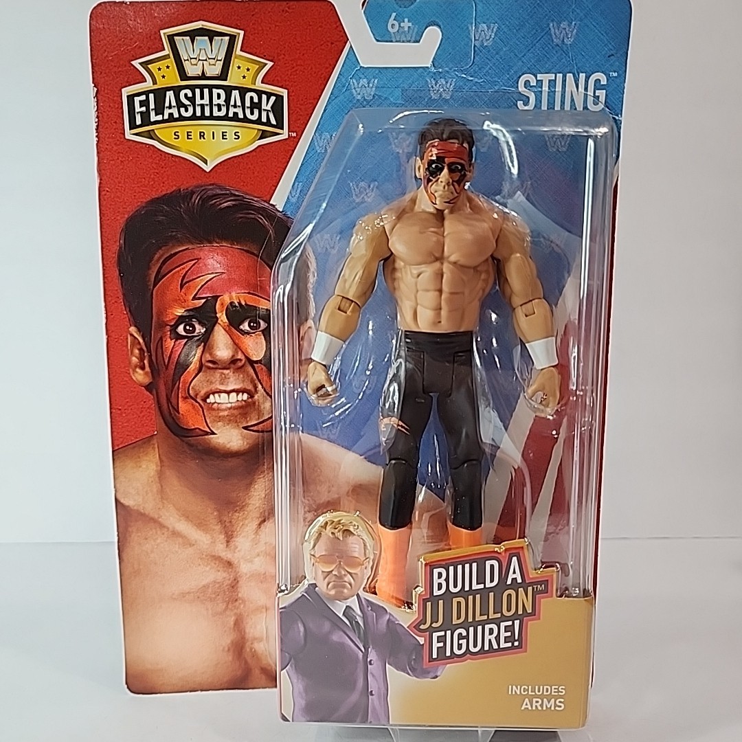 2017 WWE Flashback Series JJ Dillon BAF MOSC 6″ Sting Figure Mattel