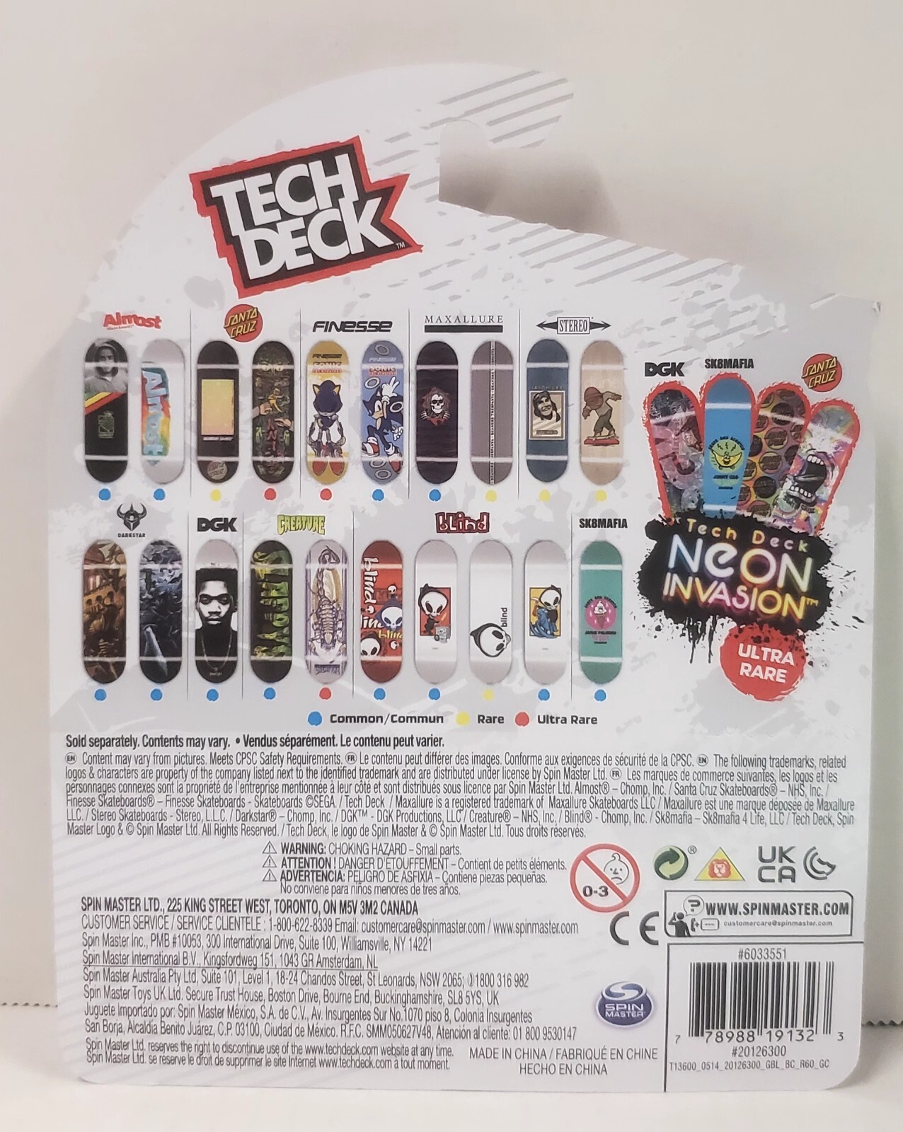 2023 Tech Deck Neon Invasion DGK Skateboards Ultra Rare Dirty Ghetto Kids