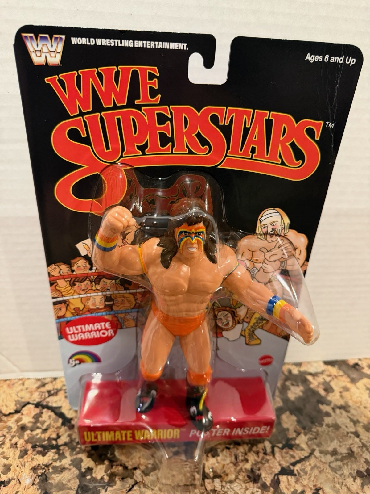 LJN WWE Superstars Series 2 Ultimate Warrior Black Card Chase Variant By Mattel