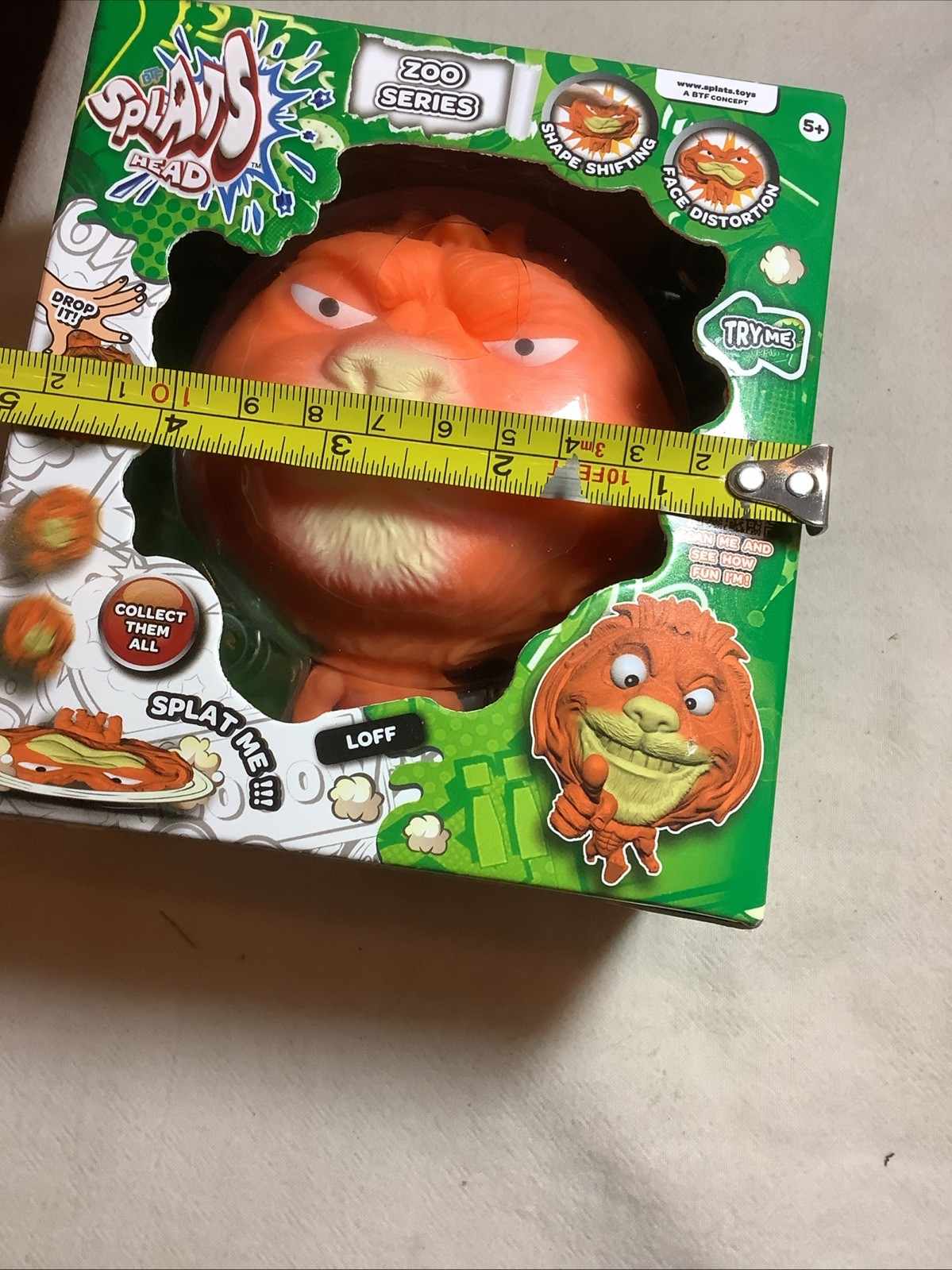 Zoo Series Loff Lion Stress Ball Orange Splats Head New In Box