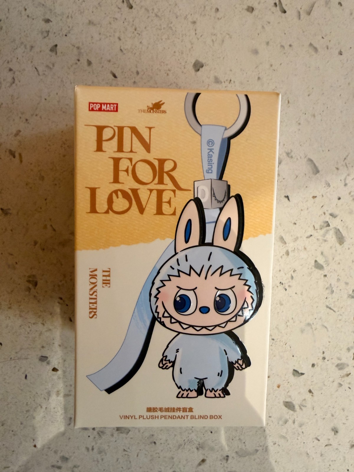 POP MART The Monsters Labubu Pin for Love Plush Keychain Blind Box Random