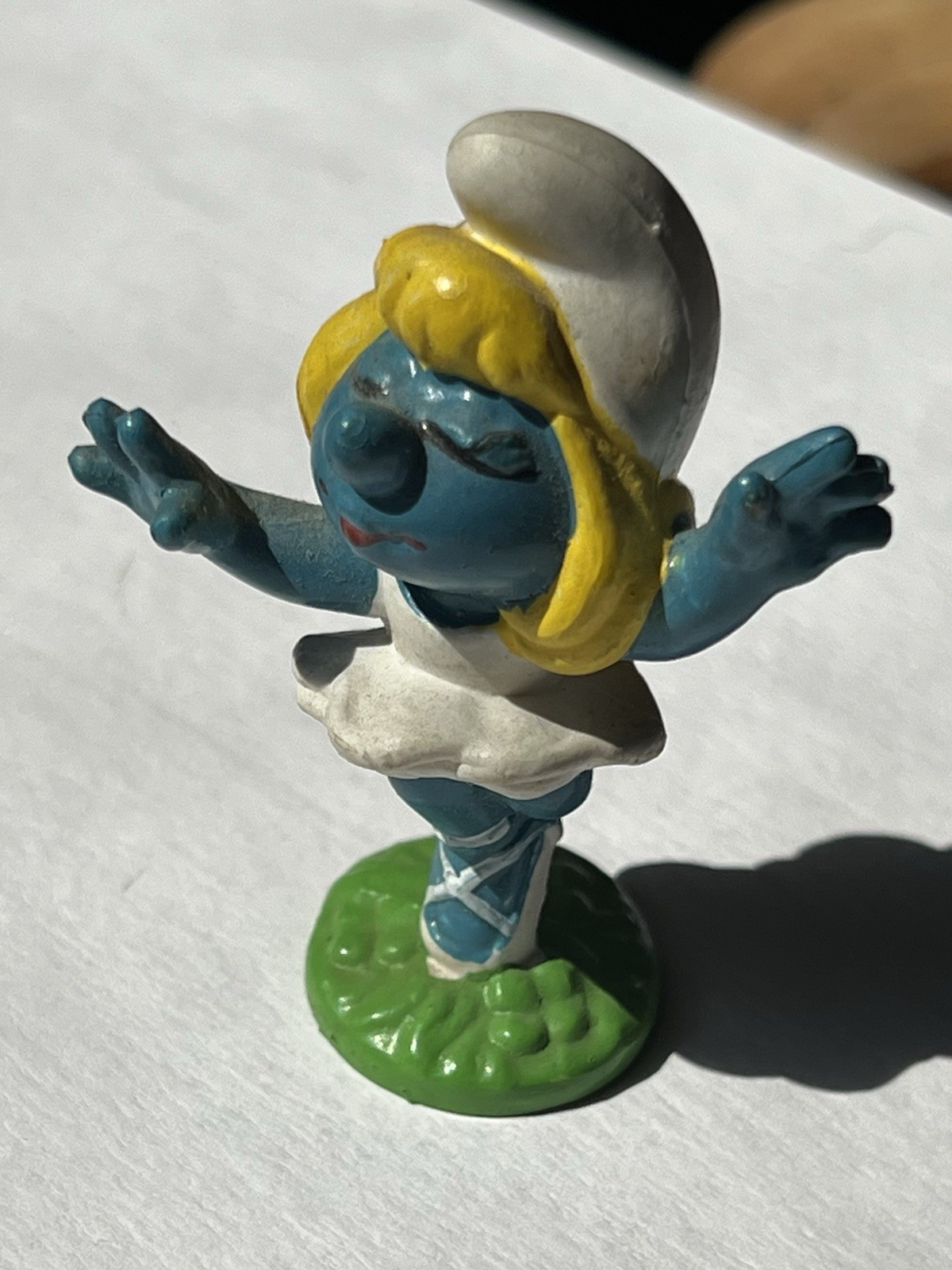 Smurfs Ballerina, Roller Skater Smurfette Vintage PVC Figure Lot Peyo 1978 1980