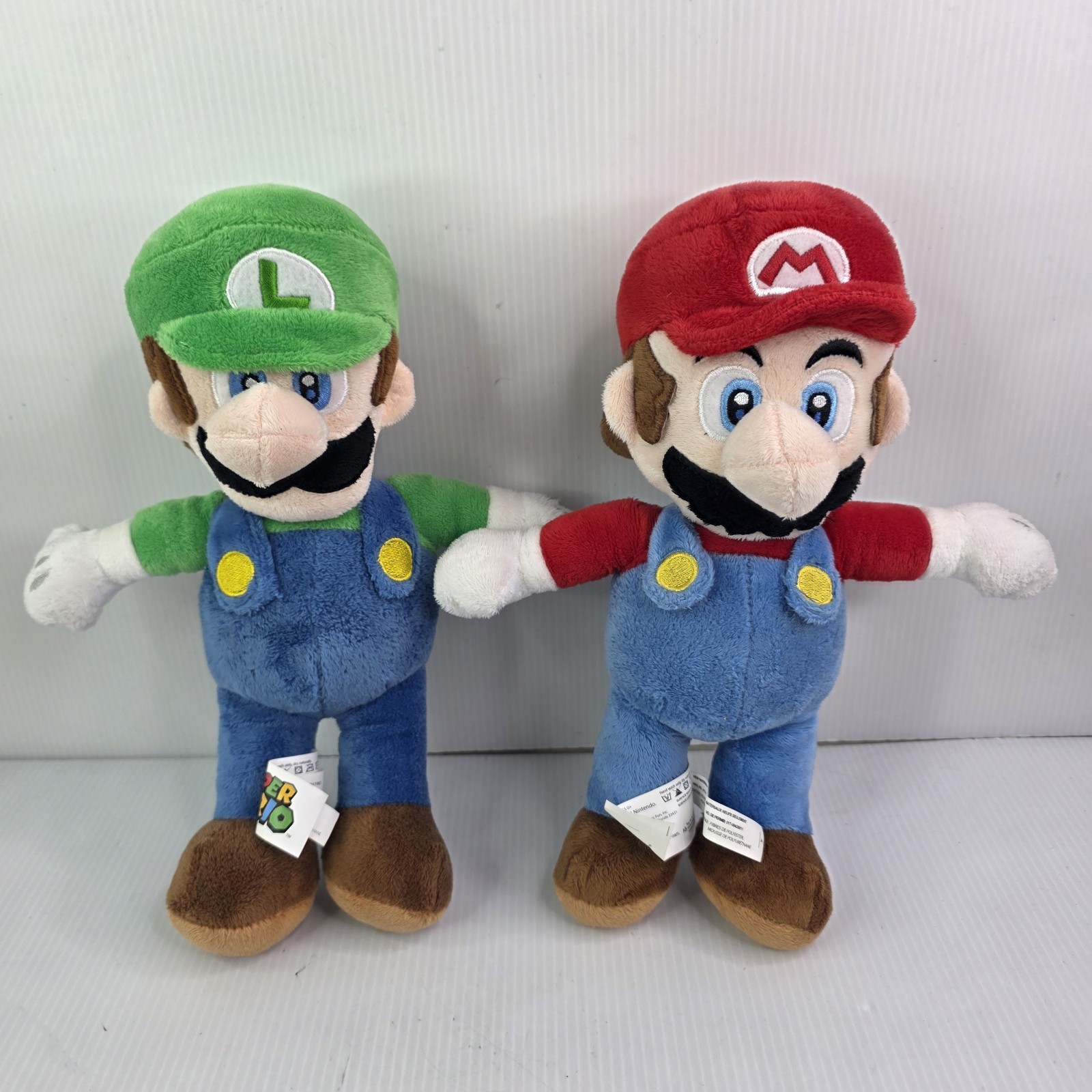 Nintendo Mario and Luigi 2 Plush Doll Set 11 in – Excellent Condition