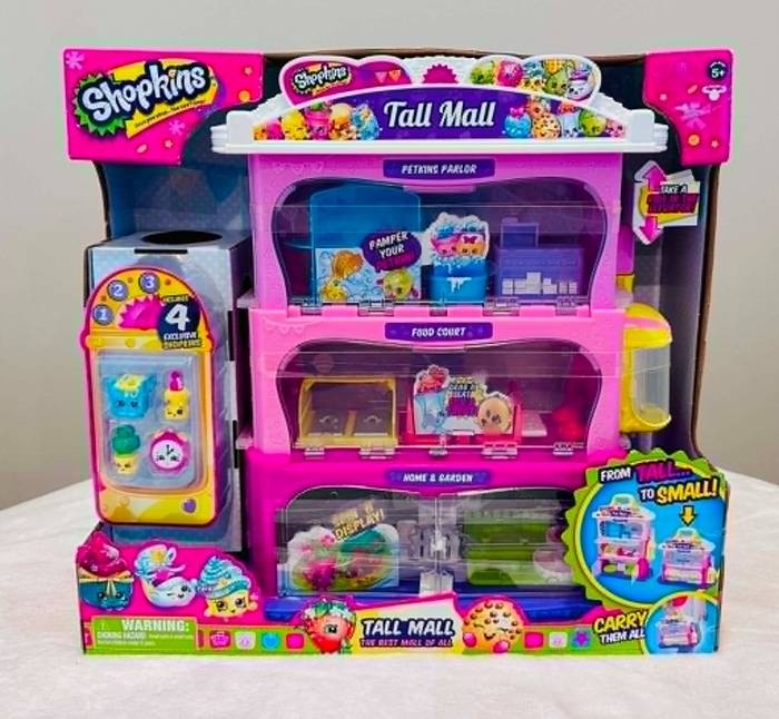 NEW 2015 Shopkins Tall Mall Elevator 4 Exclusive Shopkins Carry Case