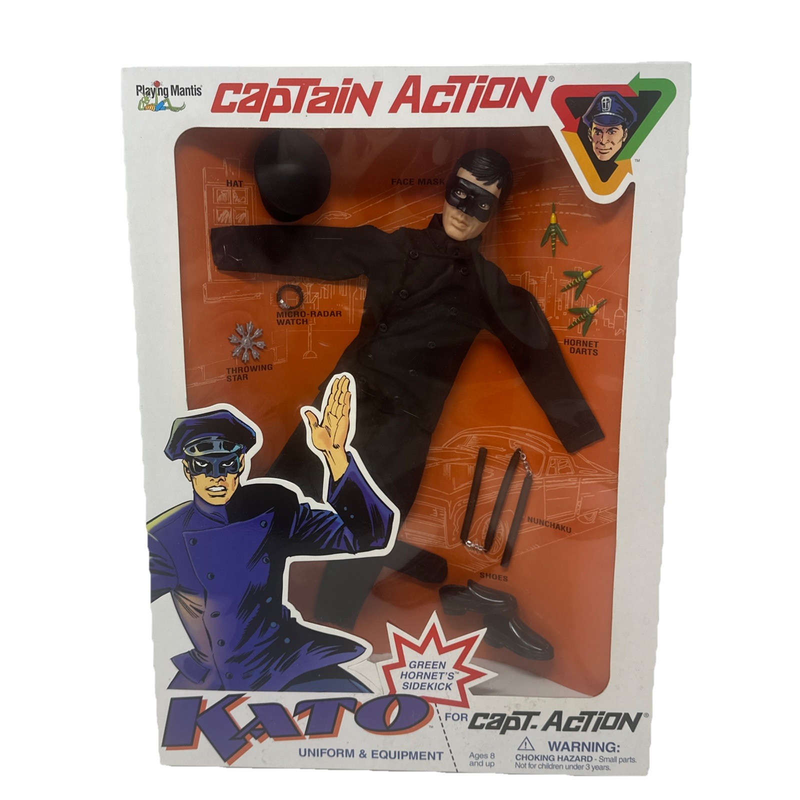 2000 Playing Mantis Captain Action KATO Uniform & Equipment NIB