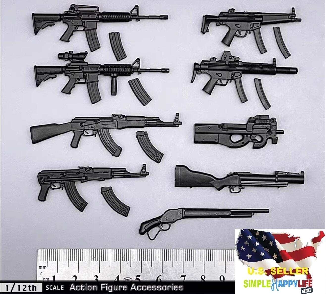 1/12 soldier Weapon 9 X gun pistol For 6″ FIGURE Marvel Legends SHF Phicen ❶USA❶
