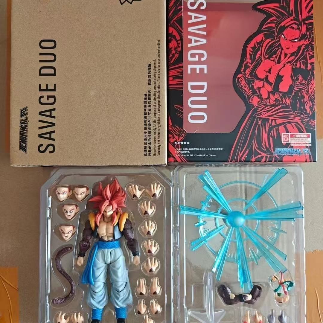 SAVAGE DUO Super Saiyan 4 Gogeta Demoniacal Fit 1/12 Action Figure Official