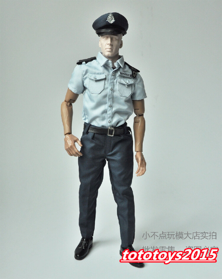 1:6 Hong Kong Police Short Sleeved Uniform Suit For 12″ Male Figure Body Toys