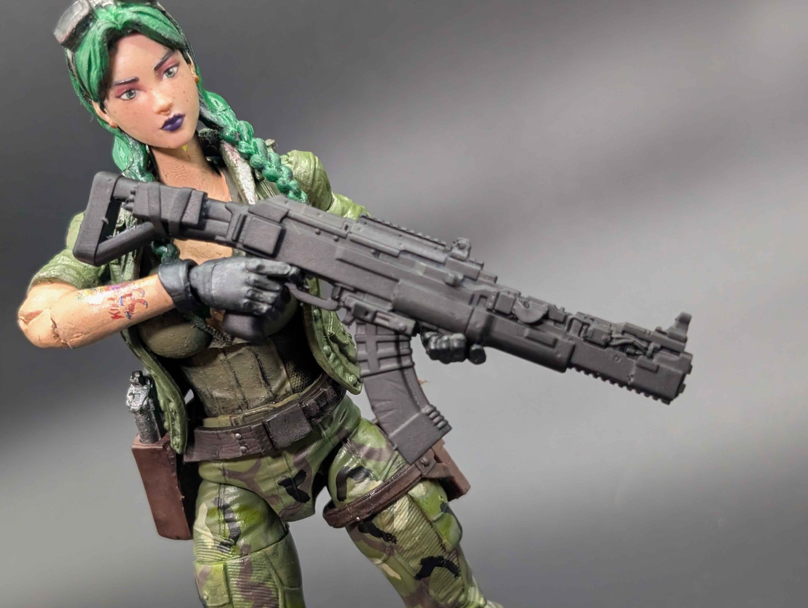 1/12 scale 3D printed Scifi AK-47 for classified marvel legends