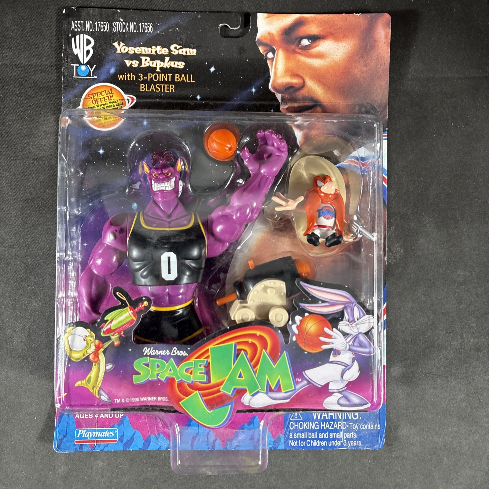 YOSEMITE SAM BUPKUS ACTION FIGURE SPACE JAM PLAYMATES NEW VINTAGE LOONEY
