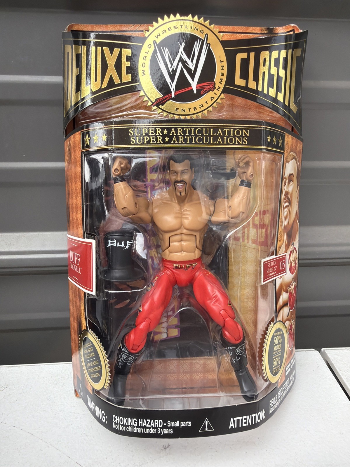 WWE Jakks Deluxe Superstars Series 5 Buff Bagwell 7″ w/Ring Skirt-US Seller LJN