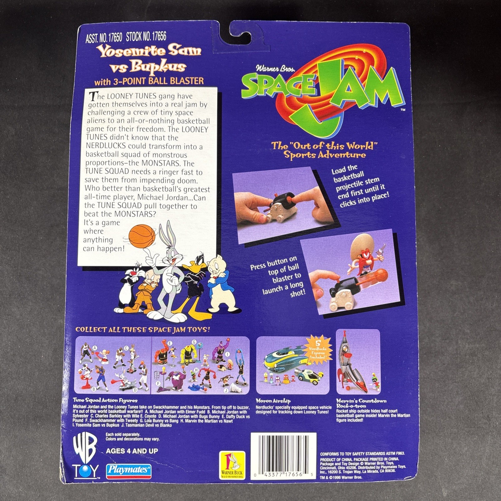 YOSEMITE SAM BUPKUS ACTION FIGURE SPACE JAM PLAYMATES NEW VINTAGE LOONEY