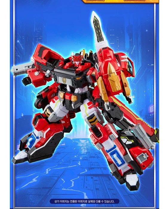 Metal Cardbot W Blaion Transformer Robot Fire Ladder Truck + Express