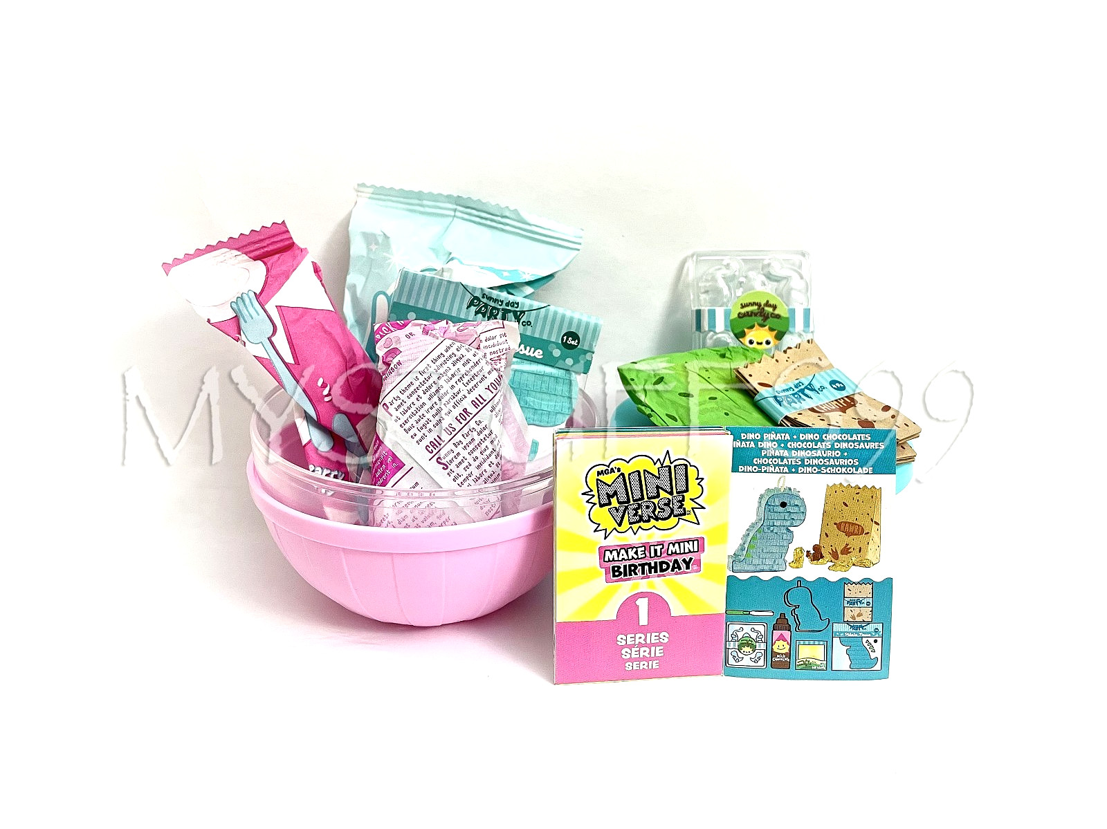 MGA’S MINIVERSE MAKE IT MINI BIRTHDAY SERIES 1 “DINO PINATA” NEW OPENED!!