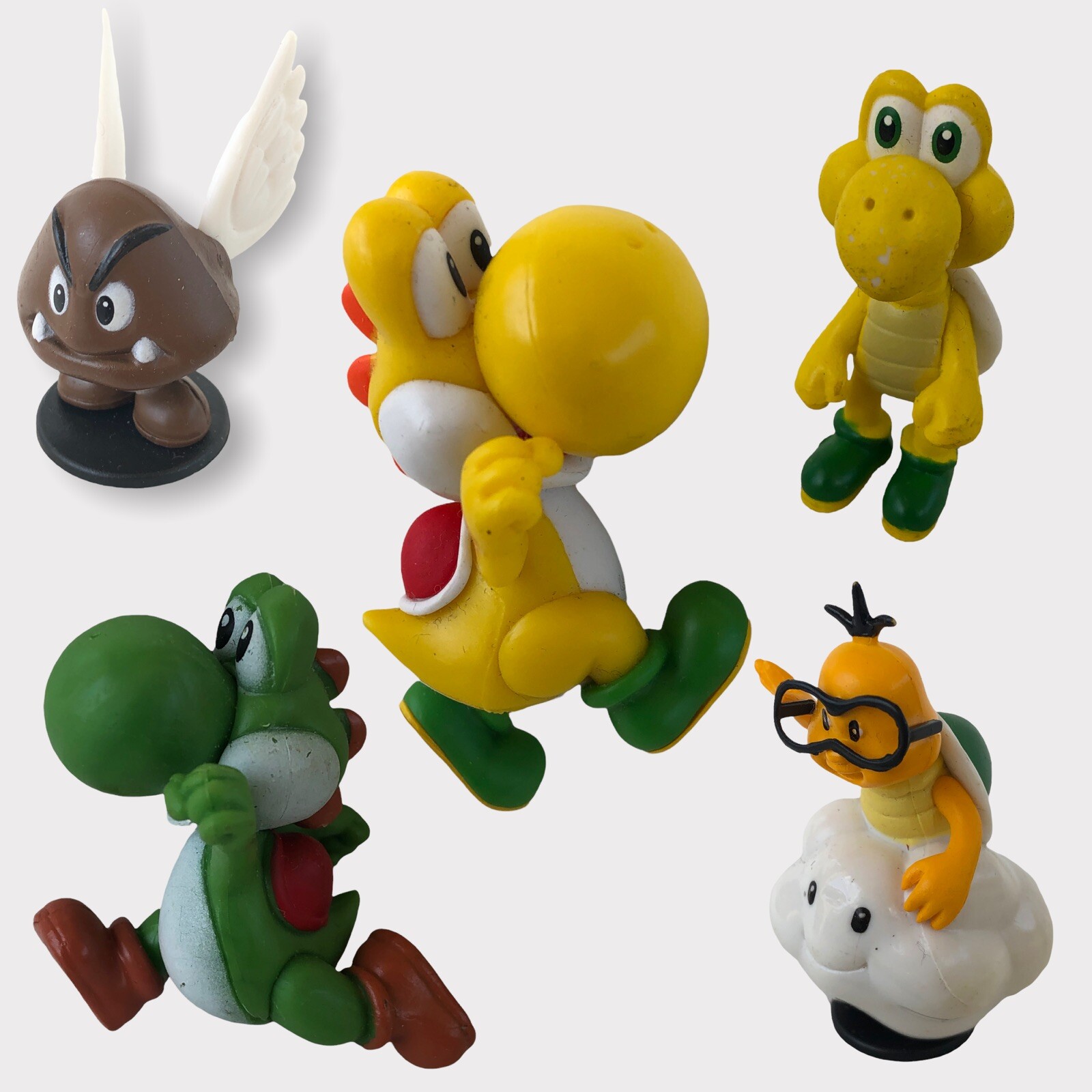 Lot of 5 Super Mario Brothers Figures PVC 1-1/2” To 2-3/4”