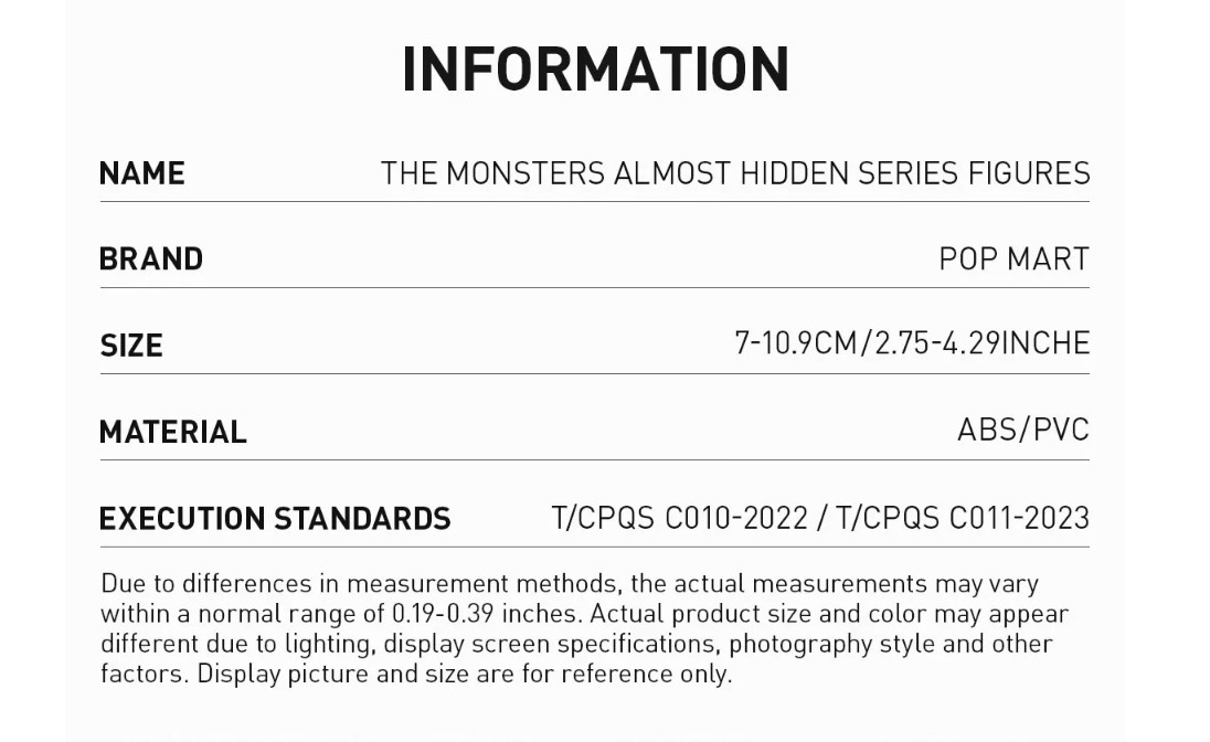100% Authentic The Monsters Almost Hidden Series Confirmed Figure Blind Box Toys