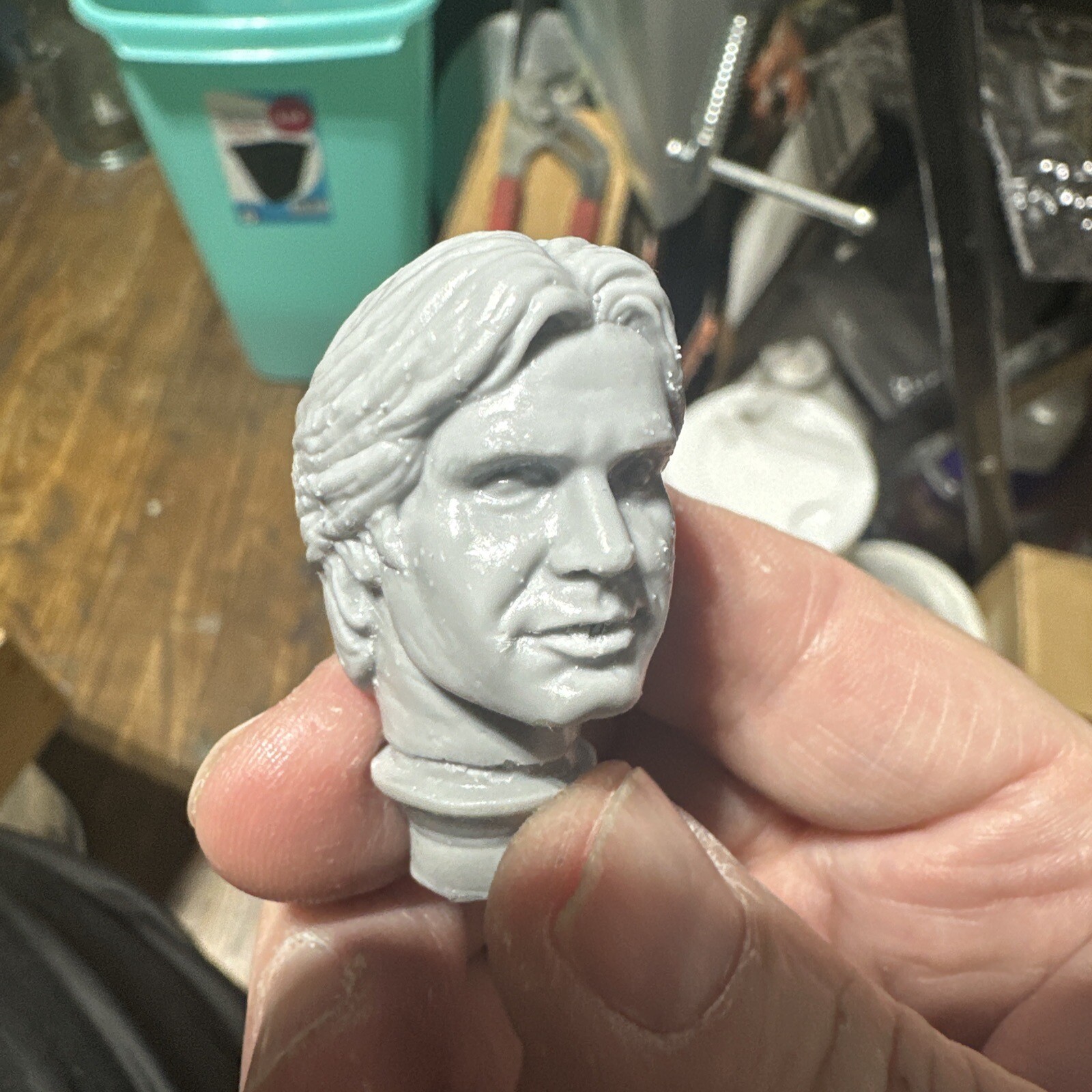 Mego FTC Zica Retro Custom Star Wars Han Solo Head For 8” Figure 1/9 V1