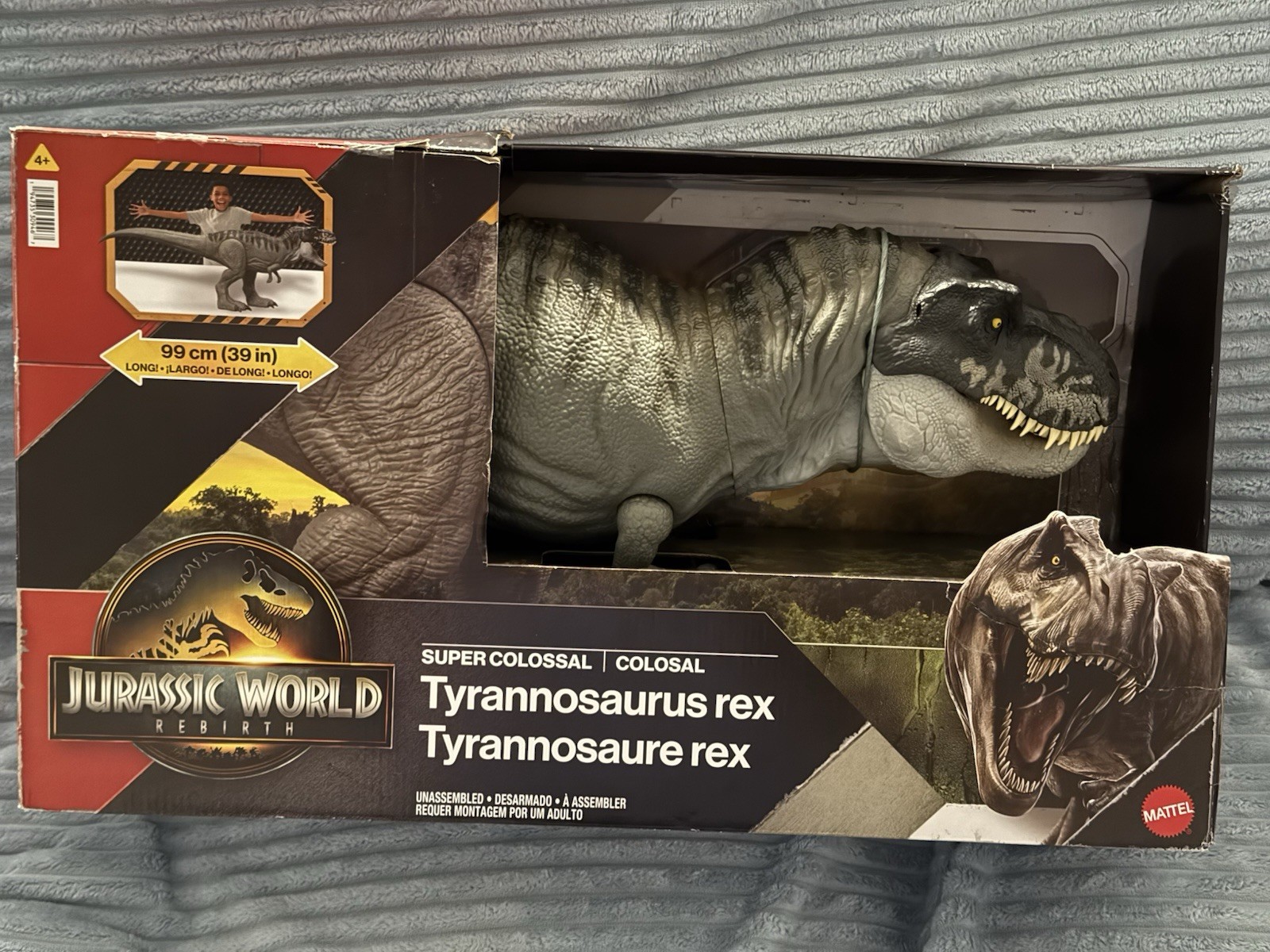 Super Colossal Tyrannosaurus Rex (T-Rex) Jurassic World Rebirth 39in Mattel -NEW