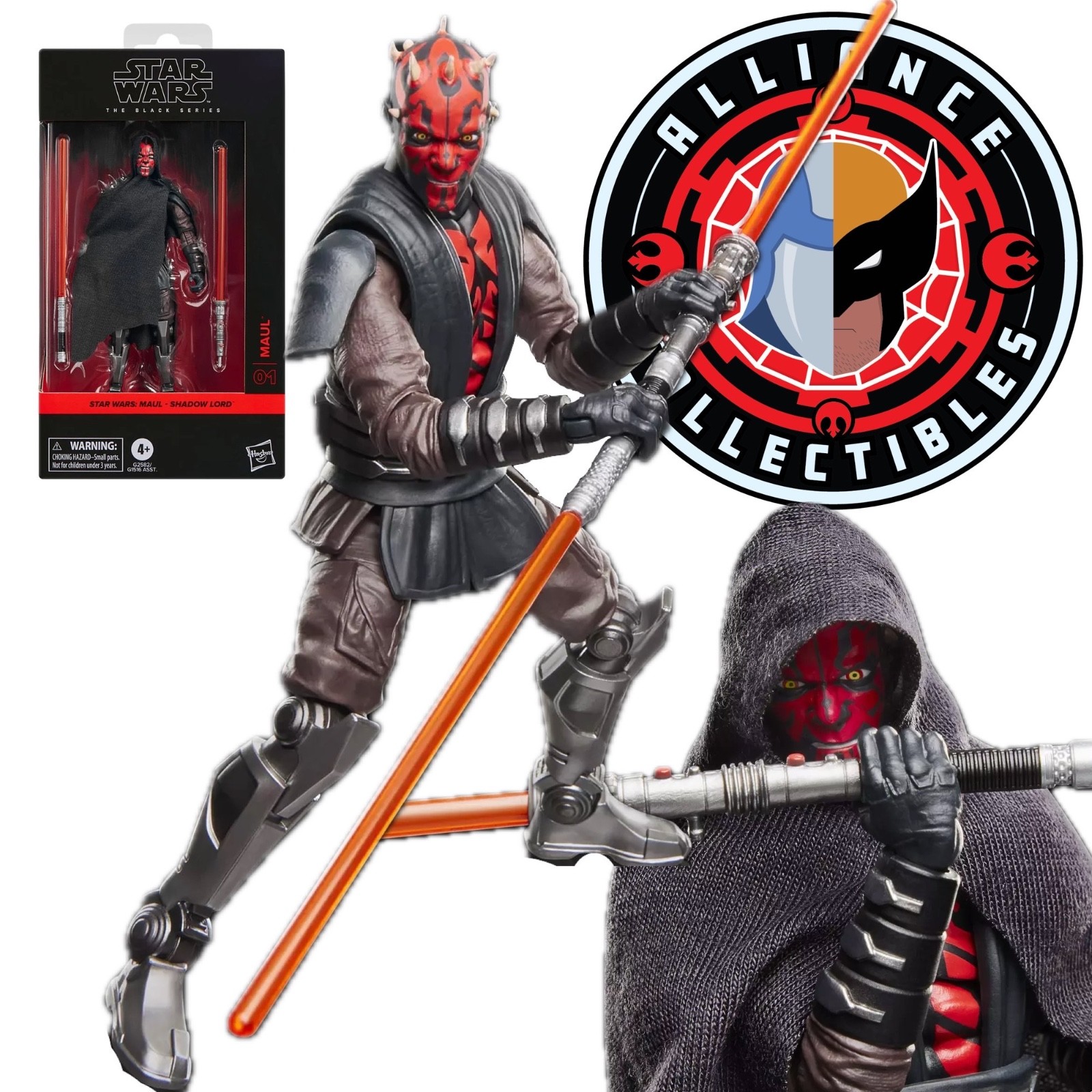 2026 Star Wars Black DARTH MAUL Shadow Lord 01 MAUL 6″ Scale Hasbro Action Fig