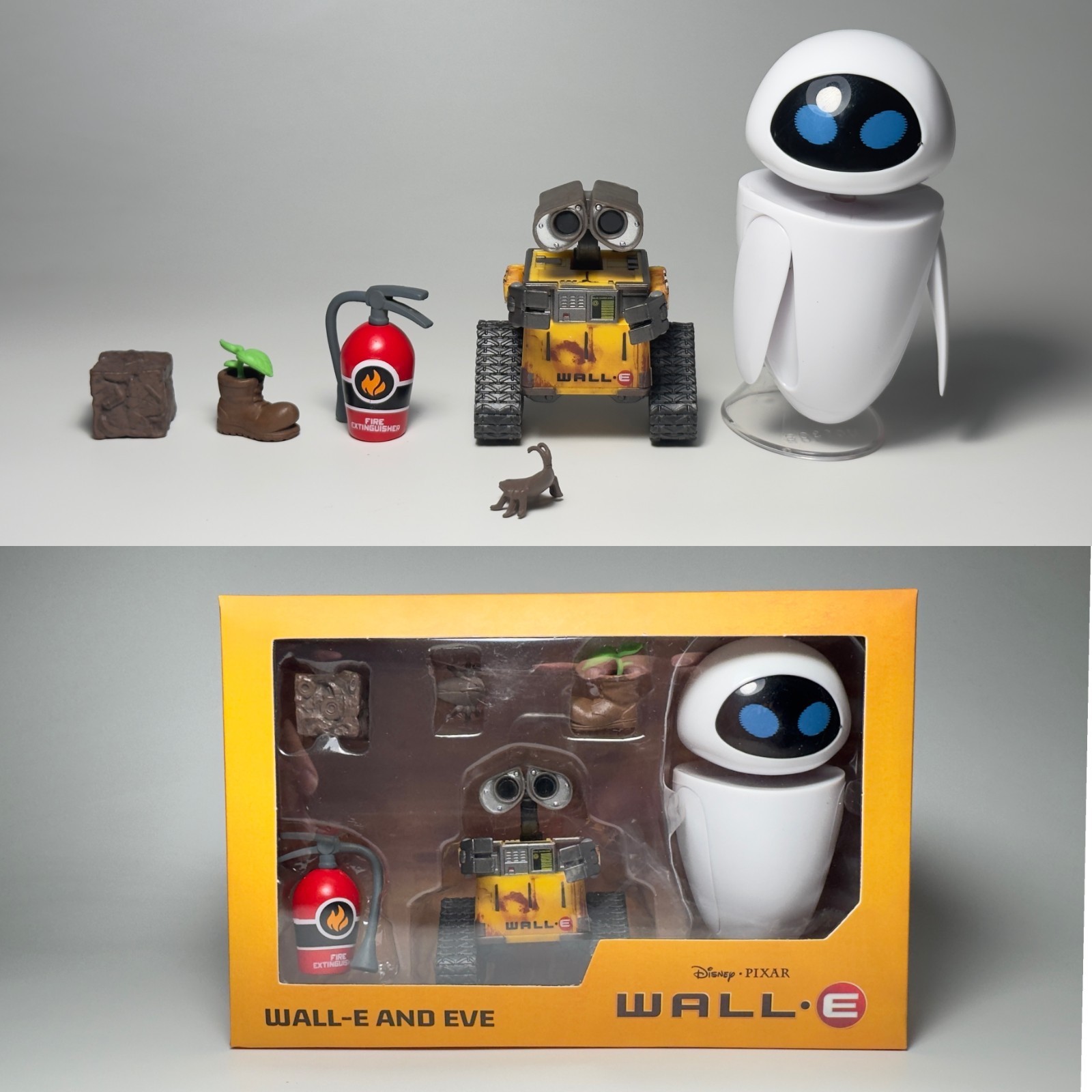 Original Disney Pixar New Box Wall-E Eve Mini Robot Movable Action Figure