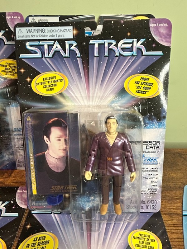 Star Trek Playmates All Good Things Crew Lot x6 Picard Data Worf Figures MOC TNG