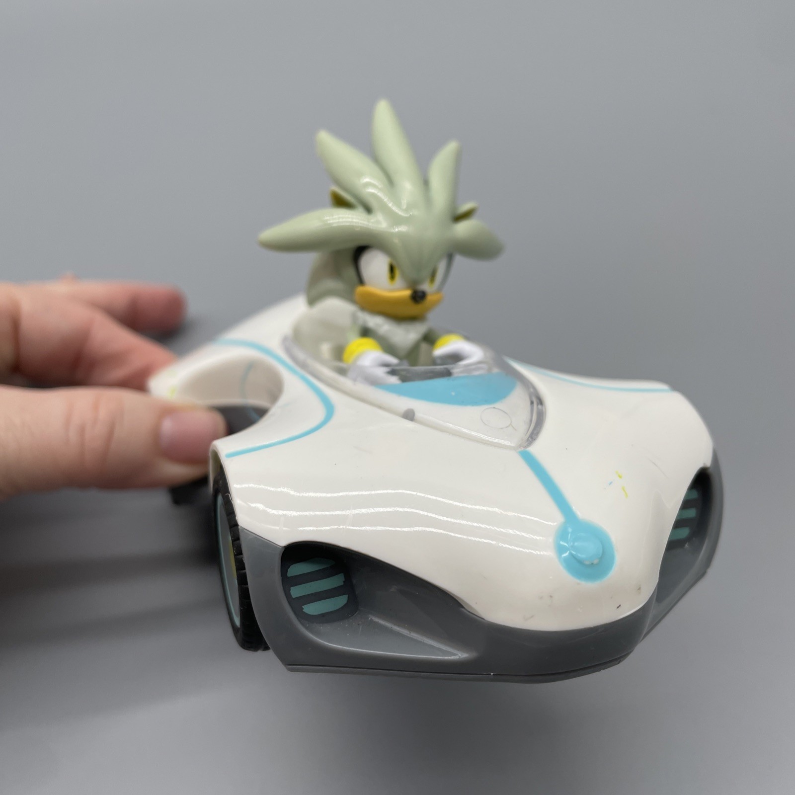 Sonic The Hedgehog All Stars Racing Silver Pull Back Vehicle Car Sega 2022 Racer